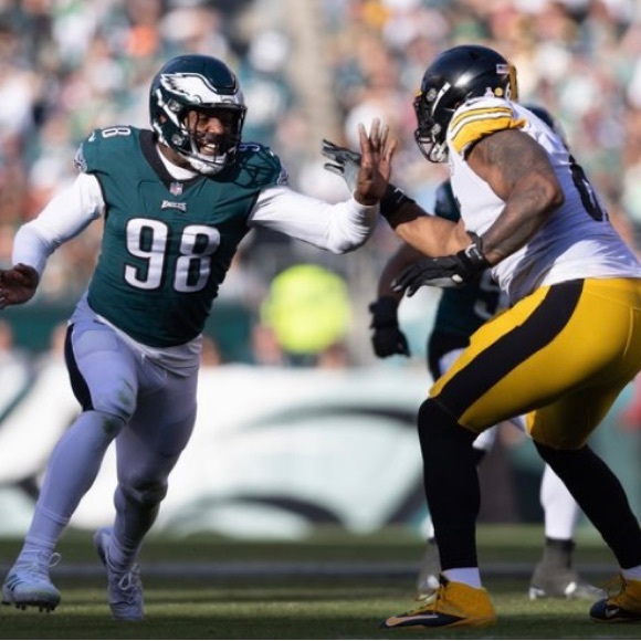 Robert Quinn Reebok NFL Equipment On Field Players Inc.Philadelphia Eagle Jersey - Picture 9 of 11